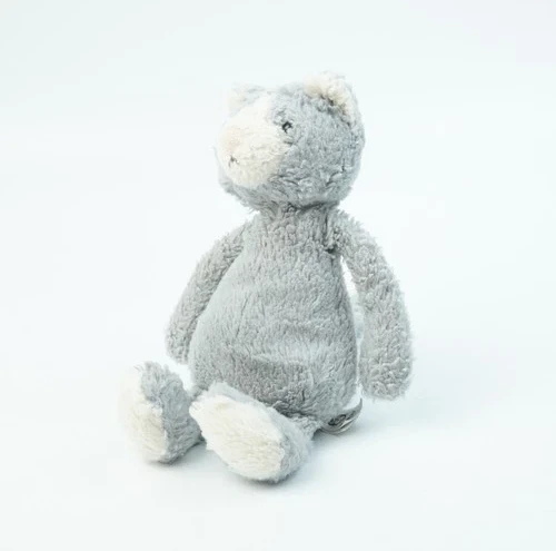 Jellycat Bashful Grey Kitty Plush Cat White Muzzle Kitten Stuffed Animal Toy