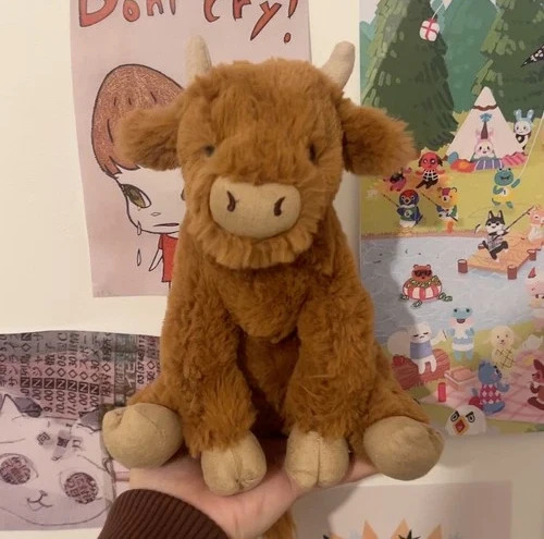 Jellycat Callie Cow Calf Small Brown Plush Stuffed Animal Toy Retired HTF Rare