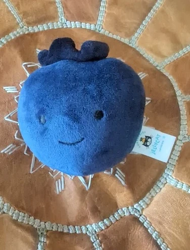 Jellycat Fabulous Fruit Blueberry Mini Plush - Retired and Rare NEW tag Ripped