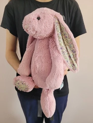 JellyCat Large Bashful Blossom Tulip Bunny - Retired Floral Pink Bunny 16"/40cm