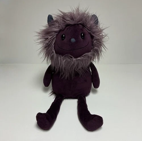 Jellycat London Gibbles Monster Plush Dark Purple Stuffed Animal Retired HTF
