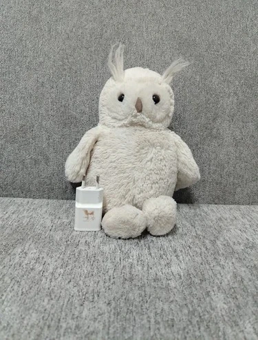 Jellycat London Soft Cream White Woodland Babe Owl Plush Stuffed 12" EUC
