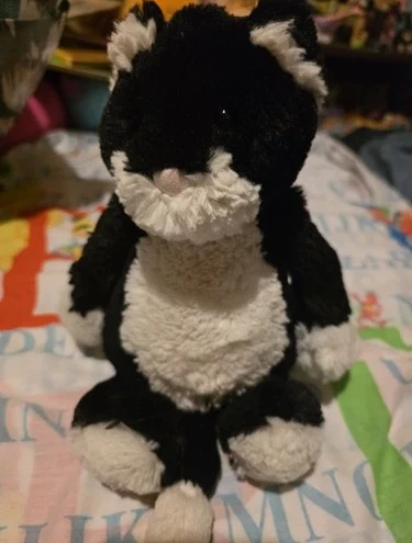 Jellycat medium Bashful Tuxedo kitty Cat Plush 11” *See Description*