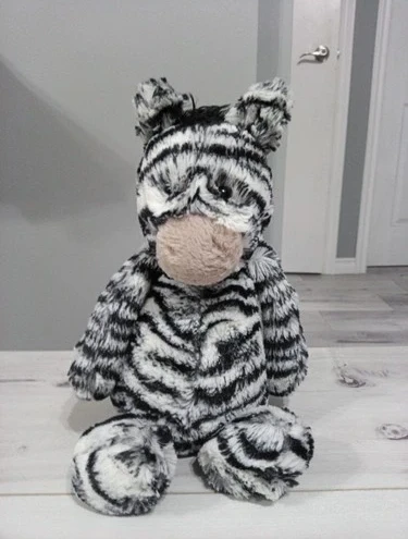 Jellycat Medium Bashful Zebra Authentic 10" Soft Plush Retired