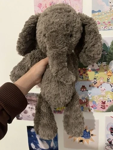 Jellycat Medium Mumble Elephant Dark Grey HTF Rare Retired