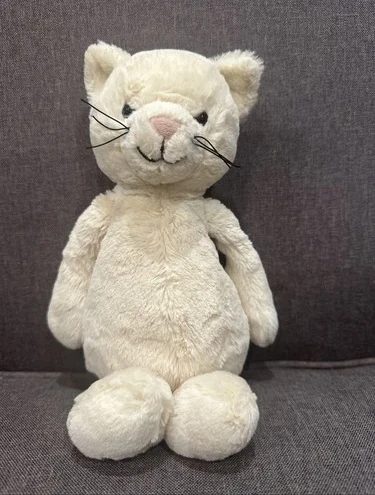 Jellycat Original Cream Bashful Cat Kitty Kitten Medium 12" Plush