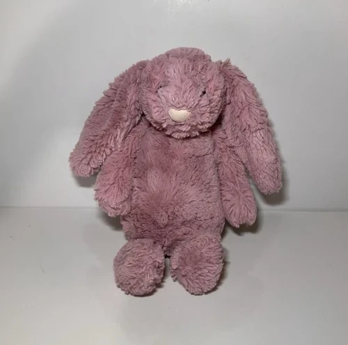 Jellycat Pink Bashful Bunny Rabbit Soft Toy Plush Soother 12" Size EASTER