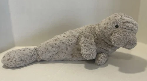 Rare Retired Jellycat Magnus Manatee Plush Toy 18" Stuffed Animal Authentic