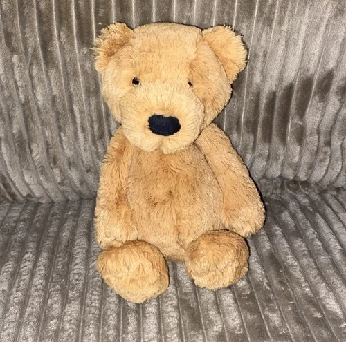 Retired Jellycat Bashful Maple Bear Plush 12" Medium Brown Velvet Suede Nose
