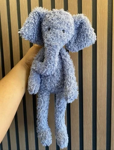 Retired Rare Jellycat Wild Things Elephant Light Blue Long Legs Beanie Plush Htf